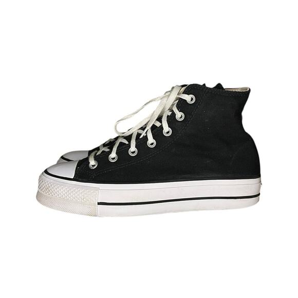 Womens Converse All Star Lift Platform Classic Sneakers Size 9 Black White - Picture 1 of 6